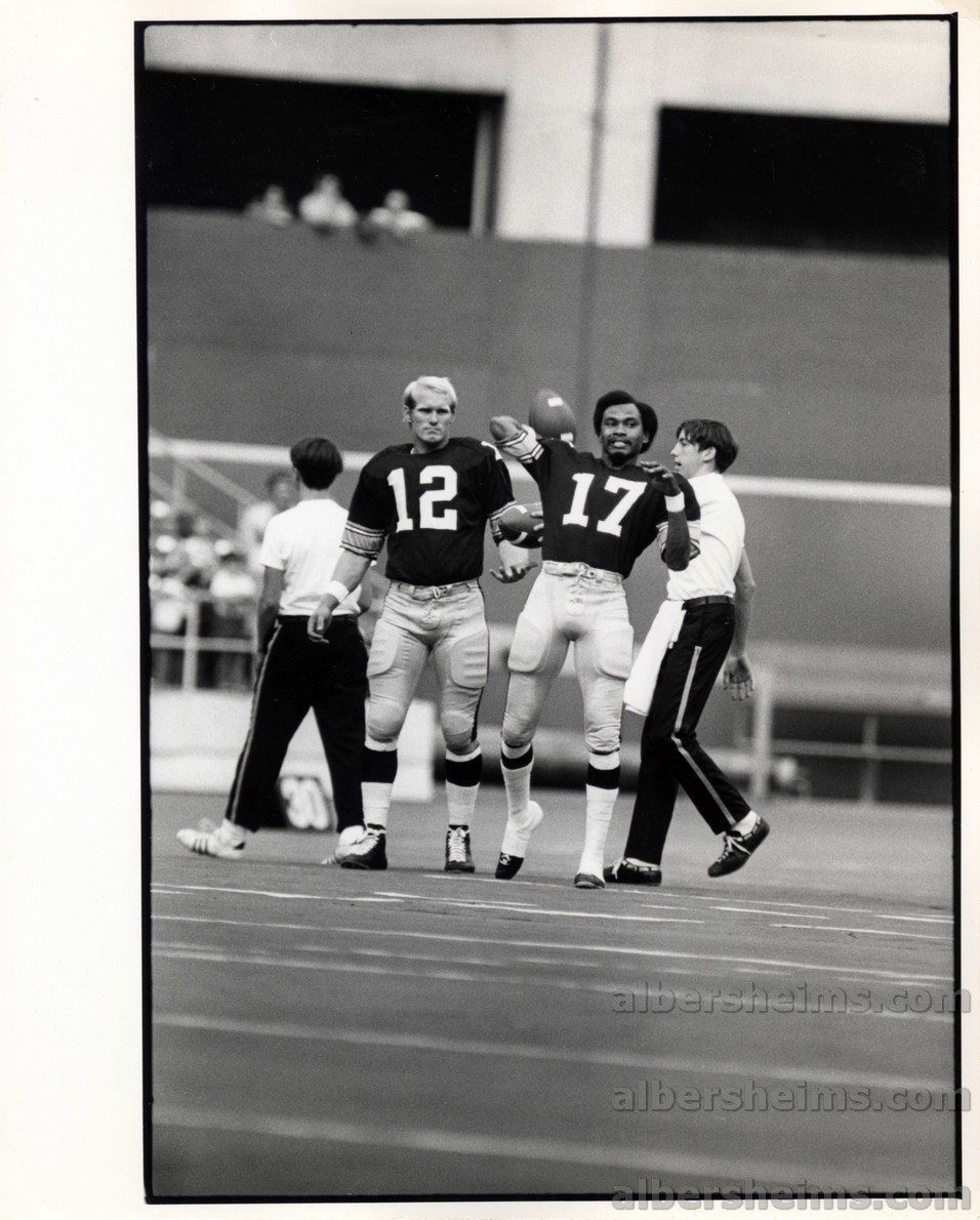 Steelers Football HOF QB Terry Bradshaw & Backup Joe Gilliam Original TYPE 1 Photo
