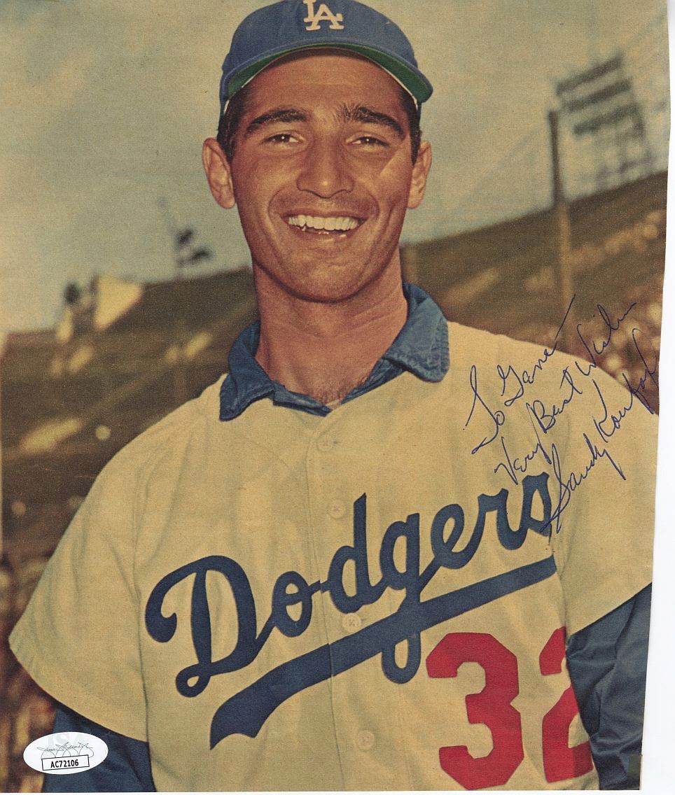 Sandy Koufax Vintage 60's Signed AUTO Photo L.A. Dodgers Baseball HOF JSA COA