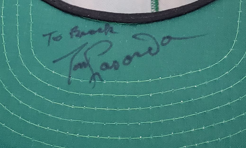 Tommy Lasorda Signed AUTO Circa 1997 New Era L.A. Dodgers St. Patrick's Day Cap JSA COA