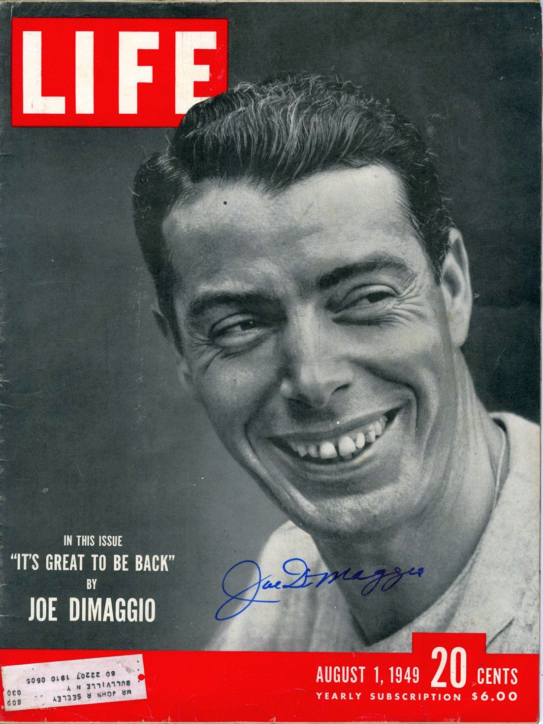 Joe DiMaggio Signed AUTO 1949 Life Magazine Full Issue Yankees PSA/DNA LOA