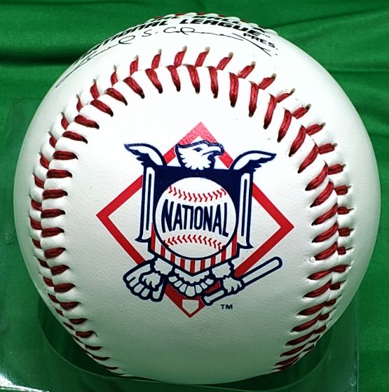 Vin Scully single signed 1997 AUTO NL (Coleman) Baseball Dodgers PSA/DNA LOA