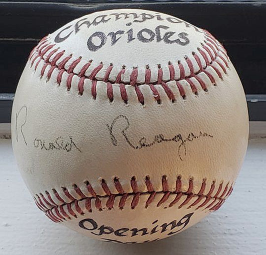 Ronald Reagan Single Signed Baseball Autographed on April 2, 1984 Orioles Opening Day PSA/DNA LOA