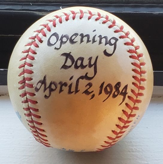 Ronald Reagan Single Signed Baseball Autographed on April 2, 1984 Orioles Opening Day PSA/DNA LOA