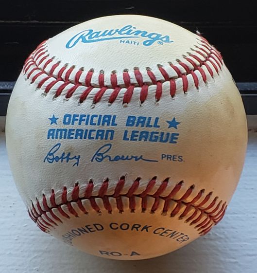 Ronald Reagan Single Signed Baseball Autographed on April 2, 1984 Orioles Opening Day PSA/DNA LOA