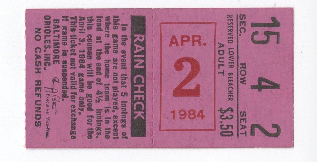 Ronald Reagan Single Signed Baseball Autographed on April 2, 1984 Orioles Opening Day PSA/DNA LOA