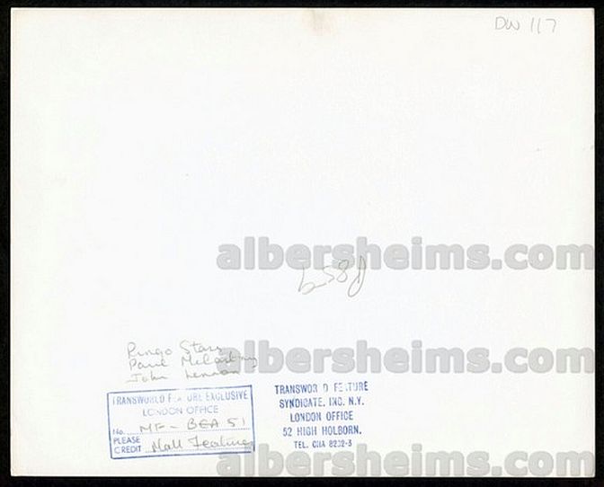 1964 Beatles Rehearse for the Ed Sullivan Show Original Photo