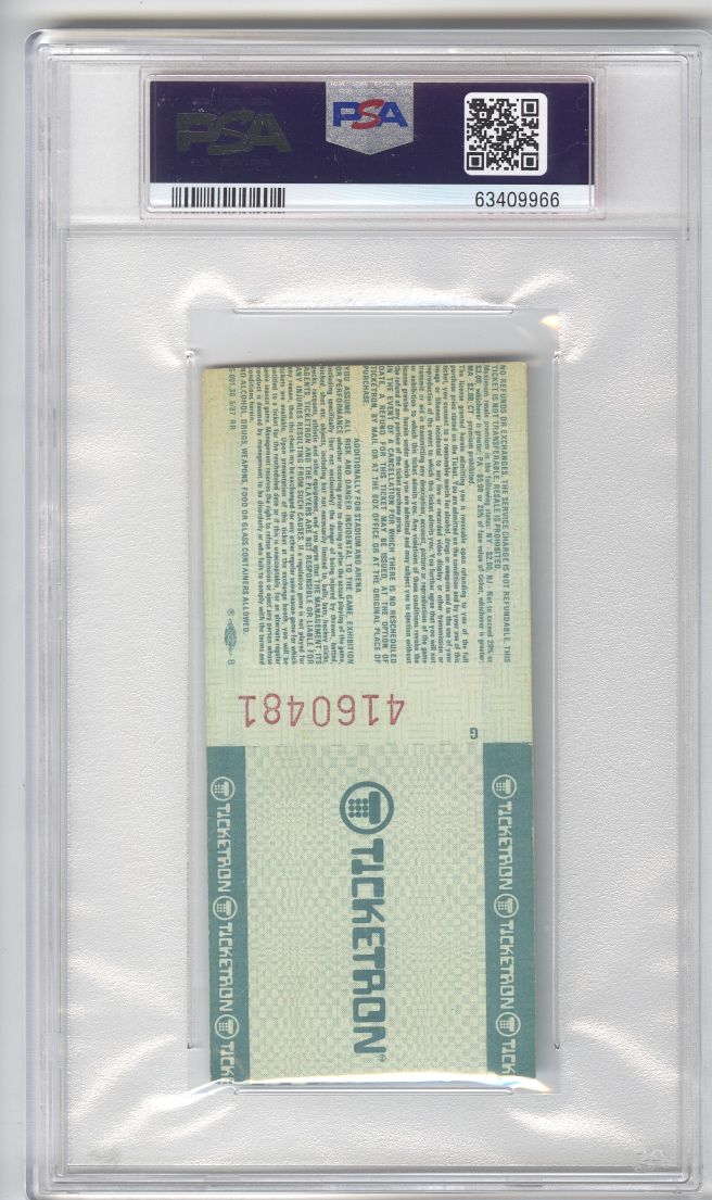1988 Chicago Bulls vs Boston Celtics 4/24 - Michael Jordan 46 Points Wins 2nd Scoring Title Ticket Stub PSA Pop 1