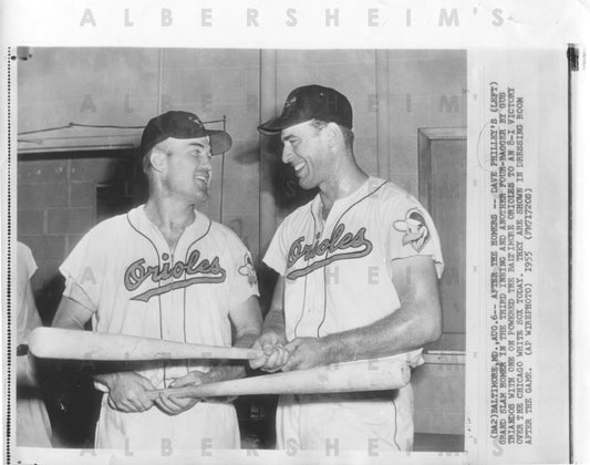 1955 Baltimore Orioles Sluggers - Gus Triandos & Dave Philley original photo