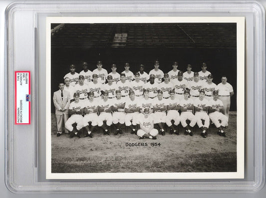 1954 Brooklyn Dodgers Team /w Jackie Robinson TYPE 3 original Photo PSA/DNA