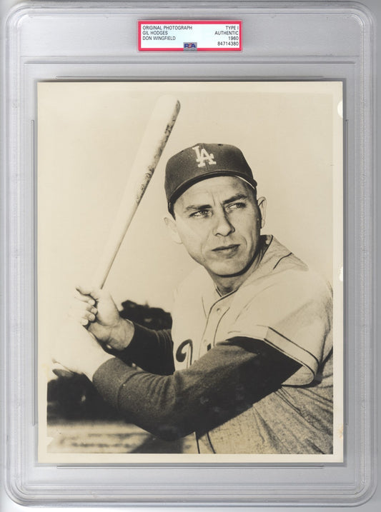 1960 Gil Hodges Baseball HOF Dodgers Don Wingfield Original Type 1 Photo PSA/DNA