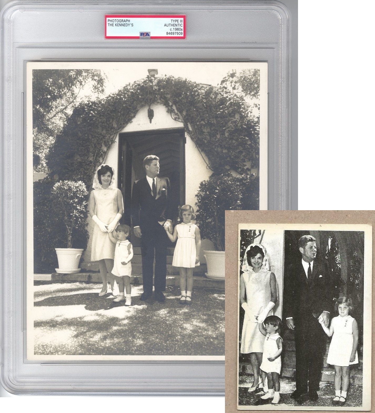 1960's John F. Kennedy and Family Original Doubleweight TYPE III photo PSA/DNA