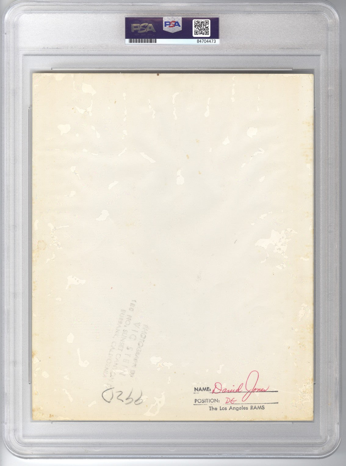 1960's Deacon Jones Signed AUTO Original TYPE 1 Vic Stein Used in Photo Shoot Philly Gum Football Card PSA/DNA