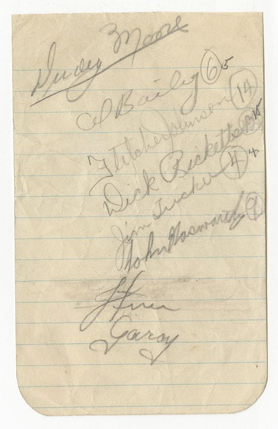 1951-52 Duquesne Basketball Team Signed AUTO album page /w Dudey Moore Dick Ricketts Jim Tucker