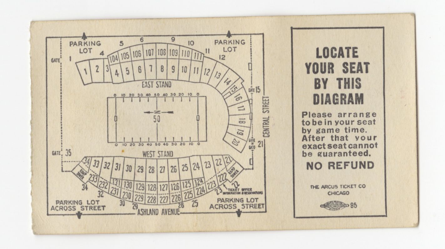 1959 Northwestern vs Oklahoma Football Ticket Stub - Fixed Game by the Mob