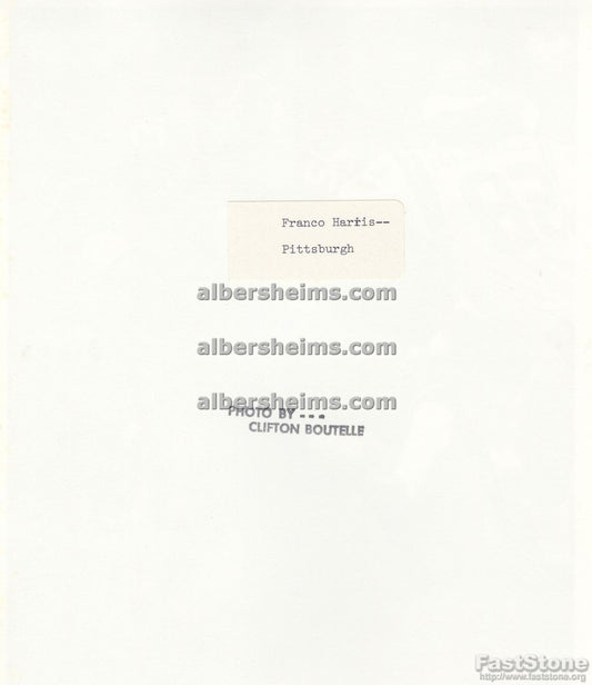 Franco Harris Runs Through Wally Hilgenberg Original Super Bowl IX TYPE 1 Photo