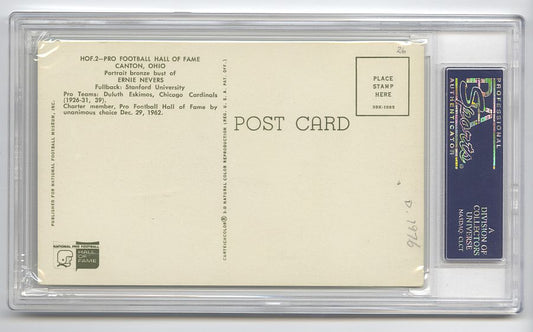 Ernie Nevers Signed AUTO Pro Football HOF Bust Postcard PSA/DNA