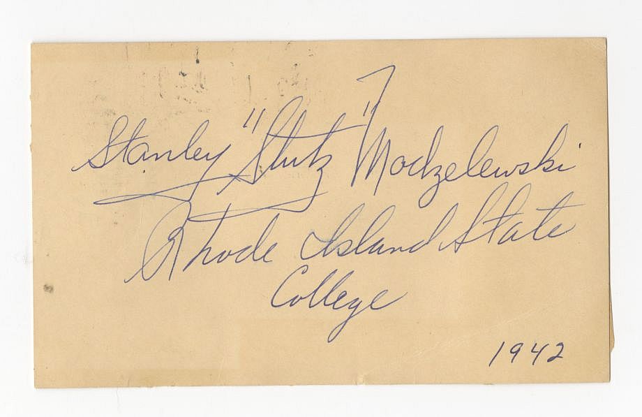 Stanley Stutz Modzeleski Rhode Island NY Knicks Baltimore Bullets Signed AUTO GPC D. 1975