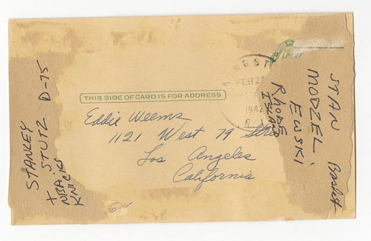 Stanley Stutz Modzeleski Rhode Island NY Knicks Baltimore Bullets Signed AUTO GPC D. 1975