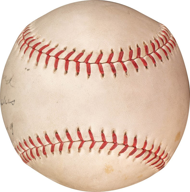 Lou Gehrig Single Signed AUTO Official A.L. Baseball NY Yankees HOF - PSA/DNA & JSA LOA