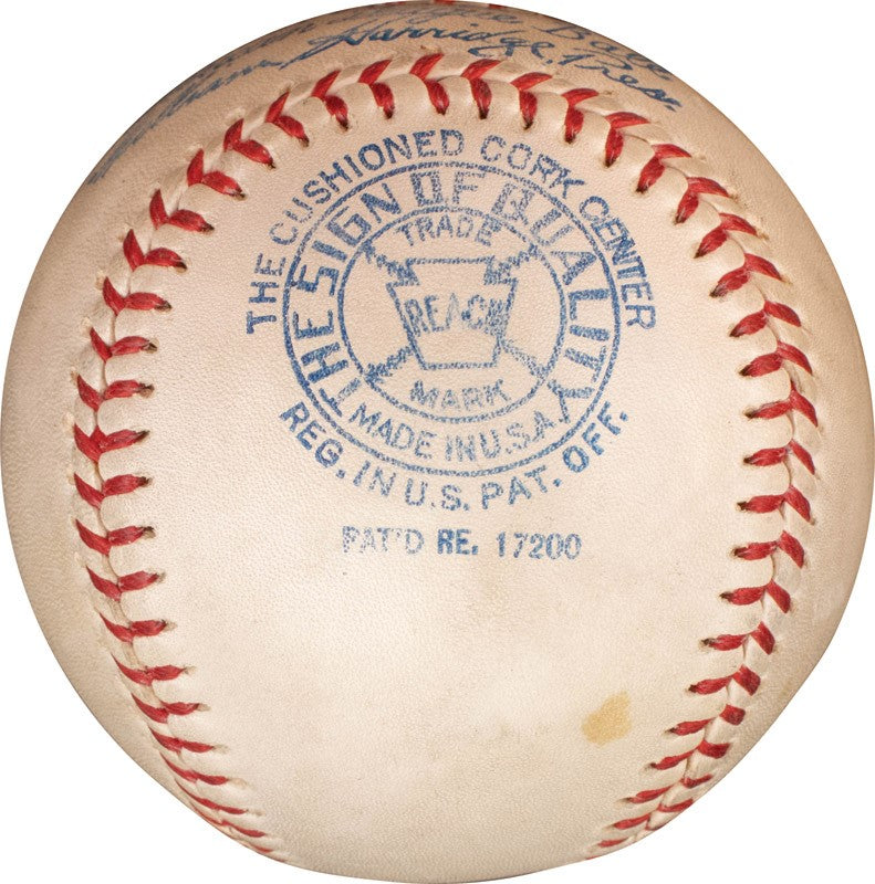 Lou Gehrig Single Signed AUTO Official A.L. Baseball NY Yankees HOF - PSA/DNA & JSA LOA