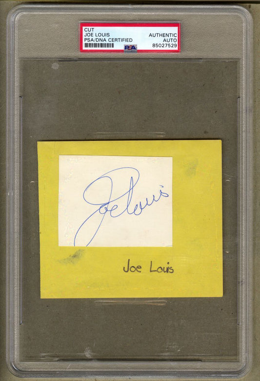 Joe Louis Autograph Signature Album page Display Boxing Heavyweight Champion HOF PSA/DNA