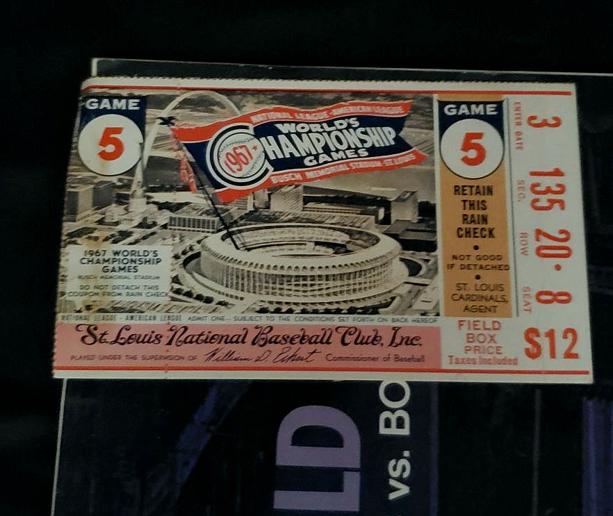 1967 World Series Program & Ticket Stub Game 5 Cardinals vs. Red Sox Plus Bonus