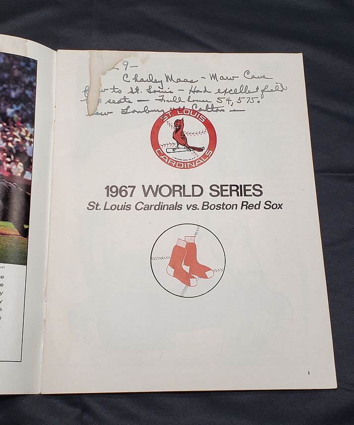 1967 World Series Program & Ticket Stub Game 5 Cardinals vs. Red Sox Plus Bonus
