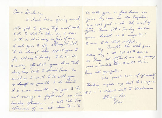 Les Horvath Signed AUTO Handwritten Letter 1944 Heisman Winner Ohio State Football