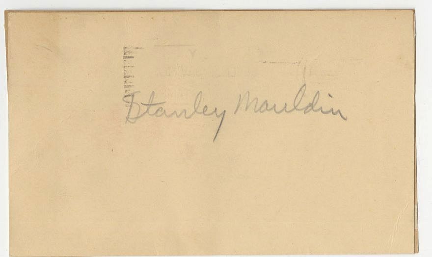 Stanley Mauldin Signed AUTO GPC 1948 Chicago Cardinals NFL Champs D.1948 at age 27