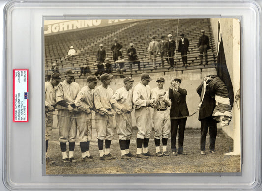 Washington Senators Raise Their 1924 World Series Championship Flag Used in 1925 World Series Program Original TYPE 1 Photo PSA/DNA LOA