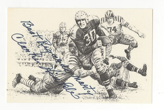 Clarke Hinkle Signed AUTO Pro Football Hall of Fame Postcard Green Bay Packers