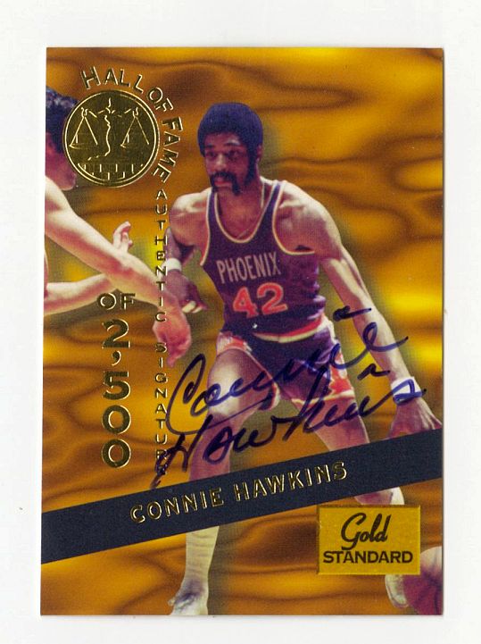 1994 Signature Rookies Gold Standard Hall of Fame /2500 Connie Hawkins AUTO Signed