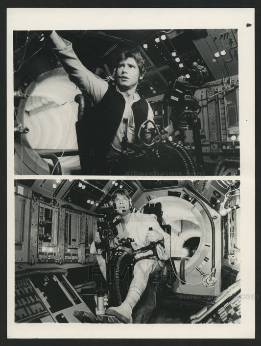 1977 Star Wars Mark Hamill Luke Skywalker & Harrison Ford Hans Solo Vintage Original Studio Photo