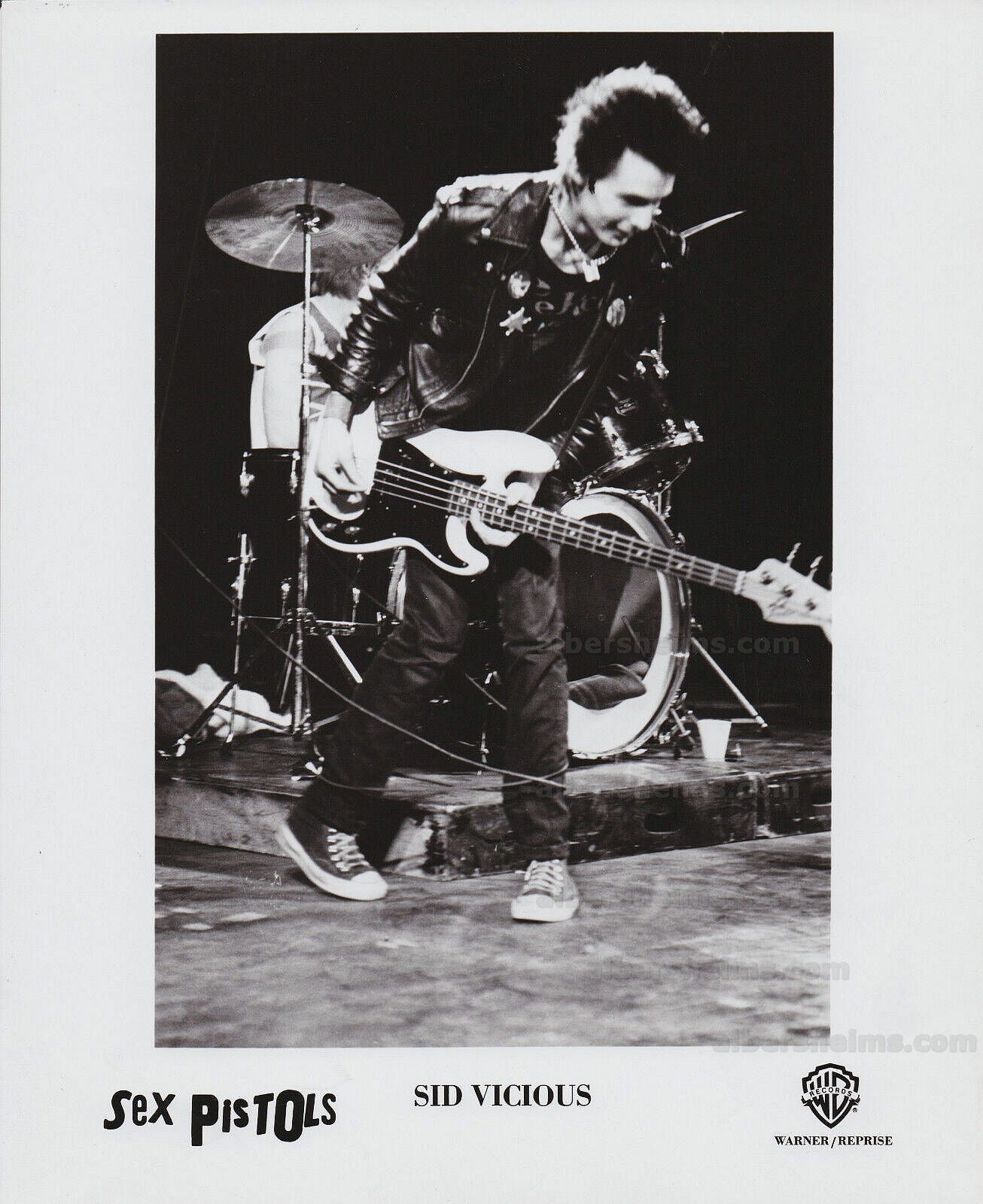 Sid Vicious Original 1977 Sex Pistols Warner Records Press Photo