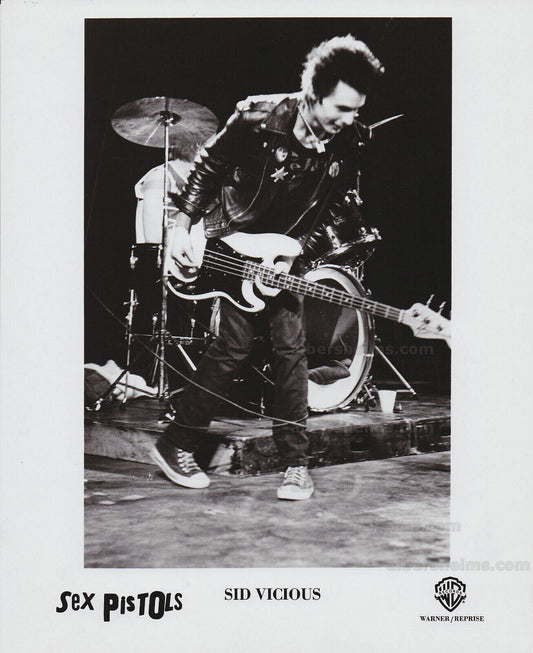 Sid Vicious Original 1977 Sex Pistols Warner Records Press Photo