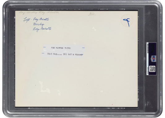 1956 Mickey Mantle with his Twin Brothers Roy & Ray Original TYPE 1 Photo PSA/DNA