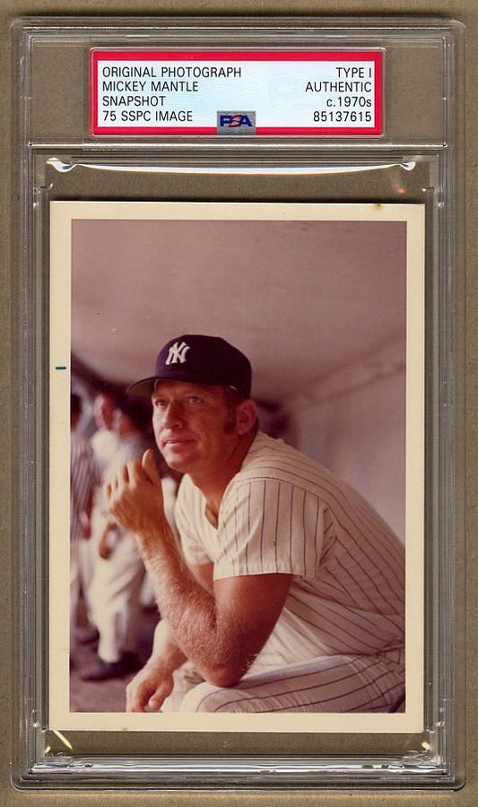Mickey Mantle 1975 SSPC Superstars 42 Baseball Card #37 Image Original TYPE 1 Photo PSA/DNA