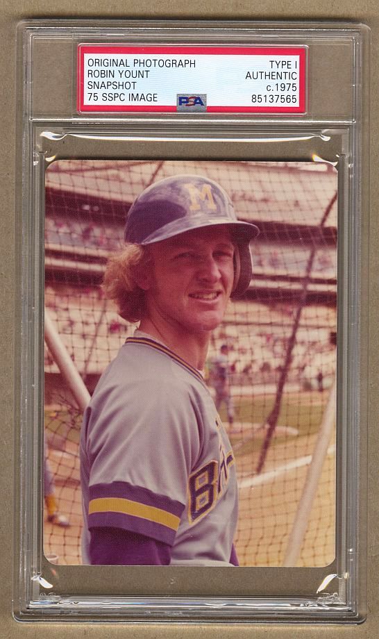 Robin Yount 1975 SSPC Baseball #19 Rookie Card Image Original TYPE 1 Photo PSA/DNA