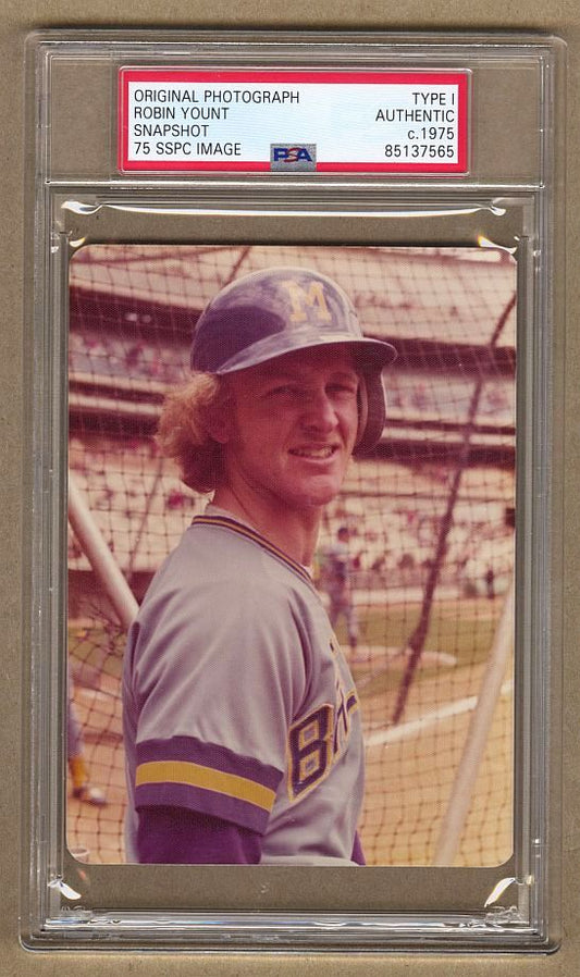 Robin Yount 1975 SSPC Baseball #19 Rookie Card Image Original TYPE 1 Photo PSA/DNA