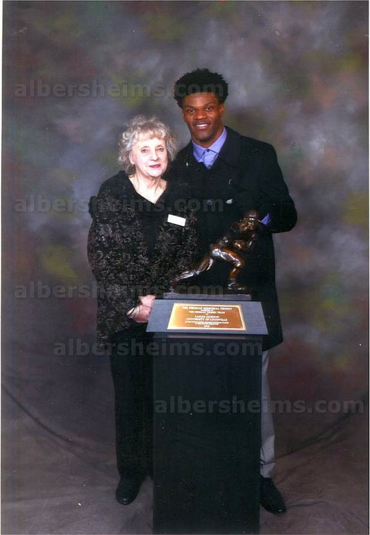 Heisman Trophy Winner & NFL MVP Lamar Jackson & Mrs. Les Horvath Original Photo