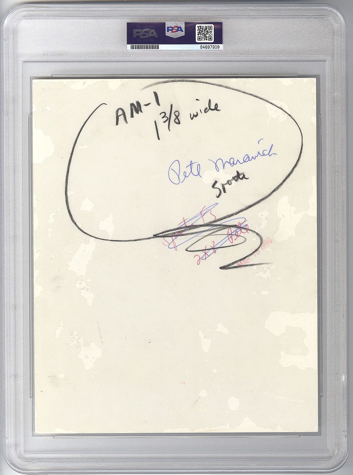 1980 Pistol Pete Maravich Boston Celtics vs. Houston Rockets Original TYPE 1 Photo PSA/DNA