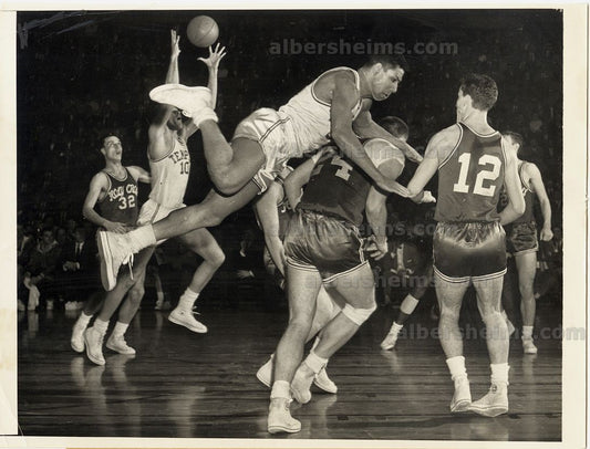 1956 NCAA Tournament Future Basketball HOFers - Guy Rodgers Temple vs. Tom Heinsohn Holy Cross Go Head to Head Original TYPE 1 Photo