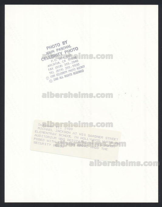 1989 Michael Jackson"The King of Pop" Original TYPE I photo