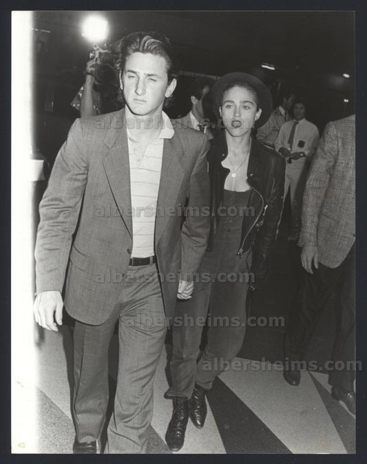 Hollywood Power Couple Sean Penn & Madonna Attend Movie Premiere 1987 Original TYPE I photo