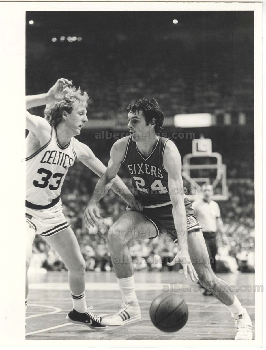 1980-81 Larry Bird Boston Celtics vs. Bobby Jones Sixers Eastern Conference Finals Original TYPE 1 Photo