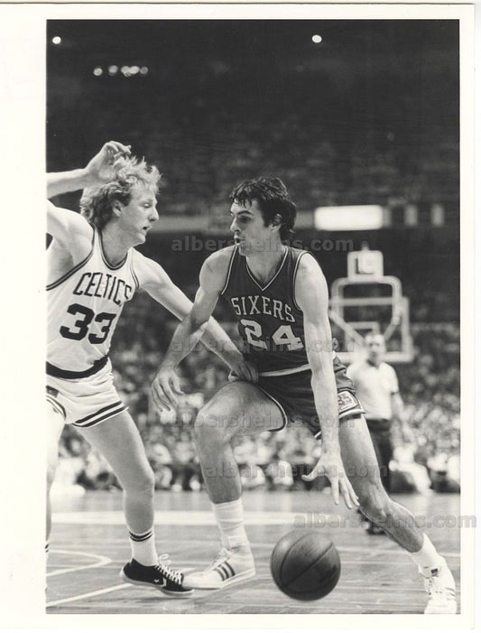 1980-81 Larry Bird Boston Celtics vs. Bobby Jones Sixers Eastern Conference Finals Original TYPE 1 Photo