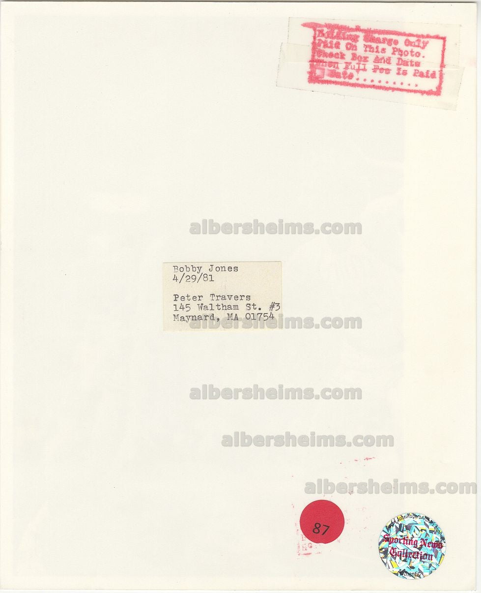 1980-81 Larry Bird Boston Celtics vs. Bobby Jones Sixers Eastern Conference Finals Original TYPE 1 Photo