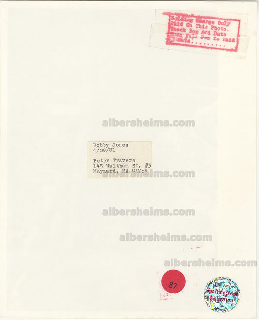 1980-81 Larry Bird Boston Celtics vs. Bobby Jones Sixers Eastern Conference Finals Original TYPE 1 Photo