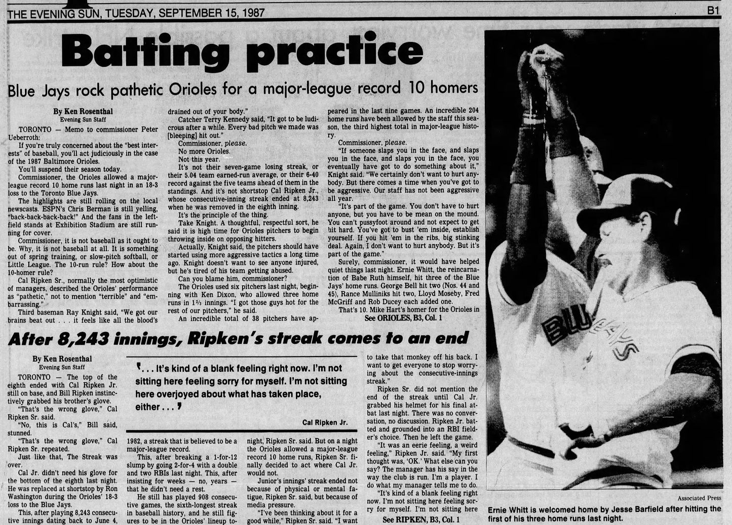 8/17 1989 Orioles Blue Jays Cal Ripken Jr. 1208th Consecutive Game Passes Steve Garvey Ticket Stub PSA 3 POP 1