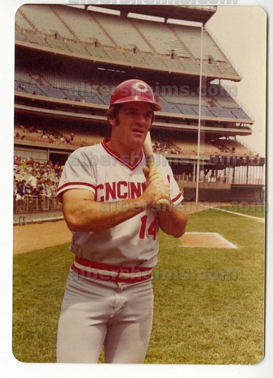 Pete Rose Cincinnati Reds Big Red Machine Circa 1975-76 Original Snapshot TYPE I photo